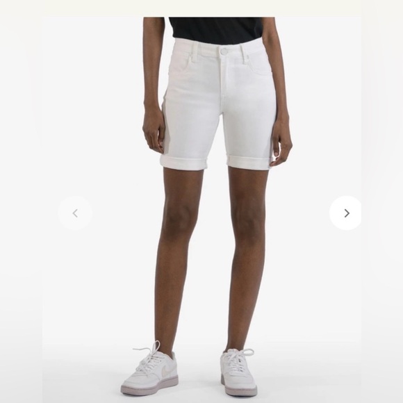 Kut from the Kloth Catherine Boyfriend White Jean Shorts - Picture 2 of 7